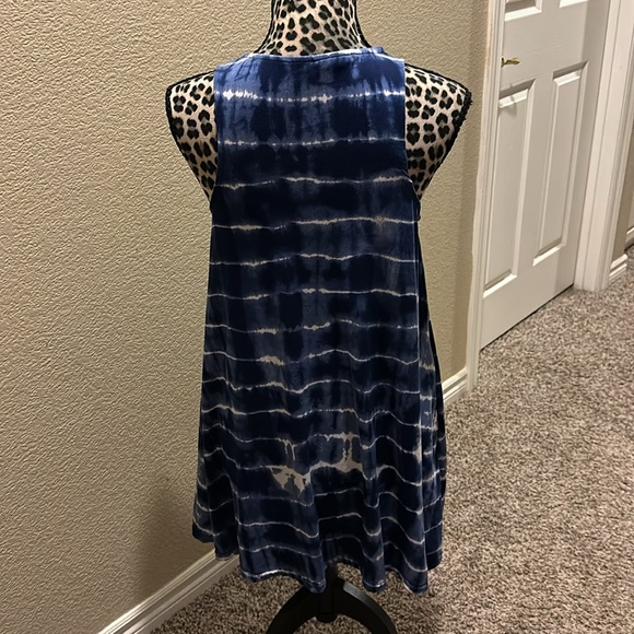 Tie dye cover up/ tank dress, 2 pockets, size M - Picture 5 of 6